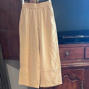 Madewell Tan Elastic-Waist Pants